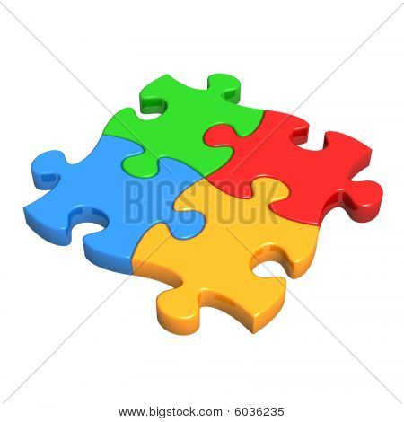 Színes Puzzle-darabokat