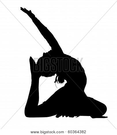 Acrobatic Gymnastics Dance Routine Silhouette