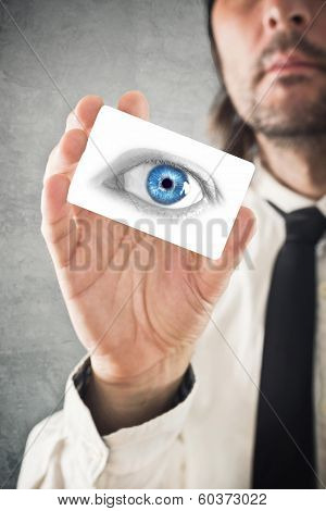 Opthalmologist Giving His Visiting Card