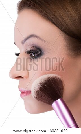 Beautiful Woman Doing Makeup
