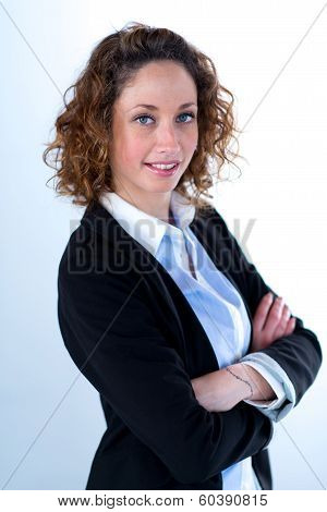 isolated portrait of a beautyful young executive women