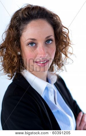isolated portrait of a beautyful young executive women