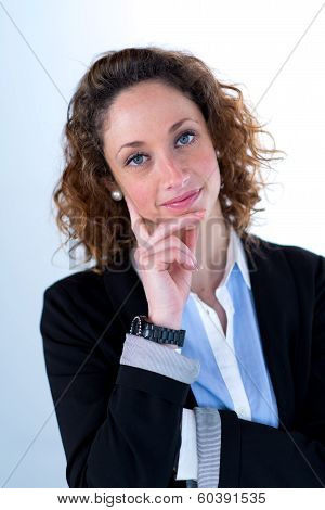 isolated portrait of a beautyful young executive women