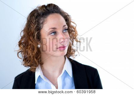 isolated portrait of a beautyful young executive women