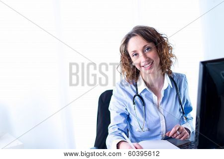 portrait of a beautiful female doctor