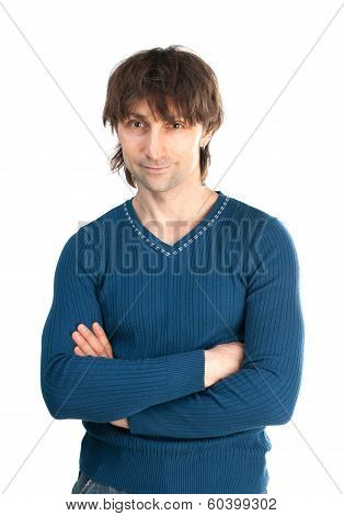 Casual Young Man Isolated On White Background