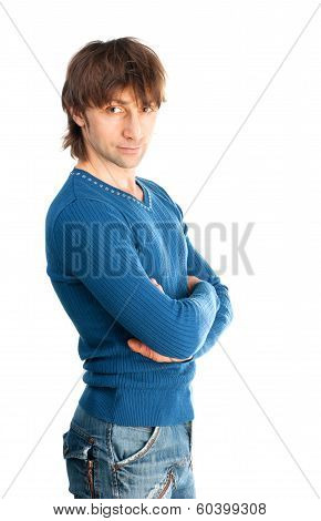Casual Young Man Isolated On White Background
