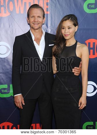 LOS ANGELES - JUL 17:  Sebastian Roche & Alicia Hannah arrives to the CBS-CW-Showtime Summer TCA Press Tour 2014  on July7, 2014 in West Hollywood, CA.                
