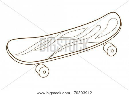 skateboard isolated on white background (vector illustration)