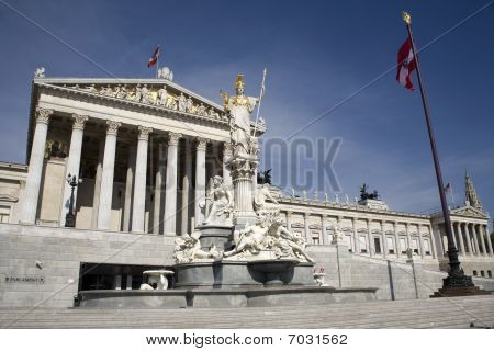 Wenen - Parlement en fontein