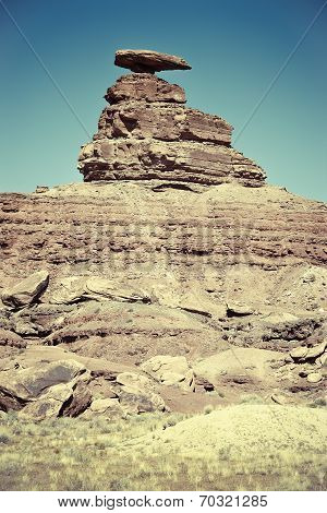 The Mexican Hat Rock Formation