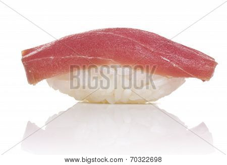 Tuna Sushi Nigiri Isiolated On White Background