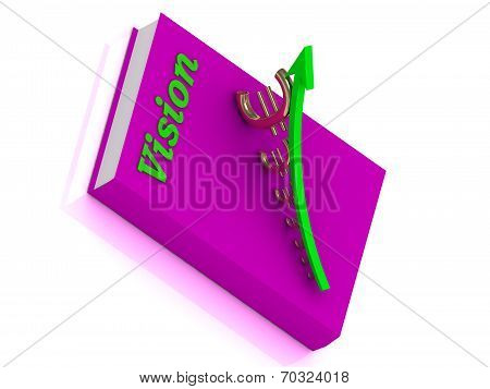 Vision Book And Statuette Growing Golden Euro