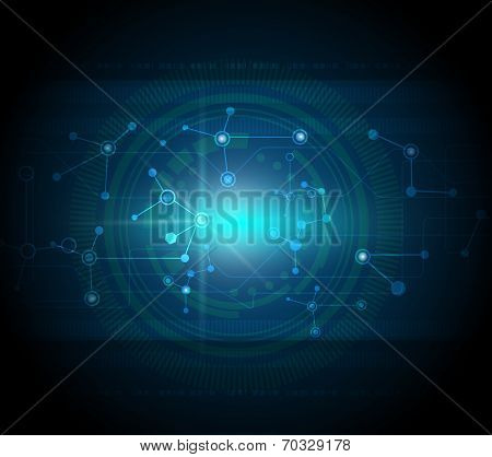 Blue Abstract Technology Hi-tech