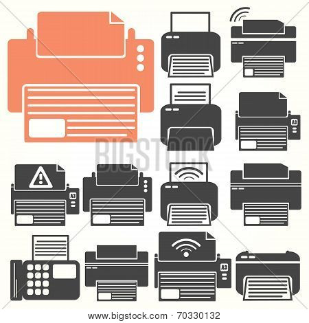 Printer Icon Set