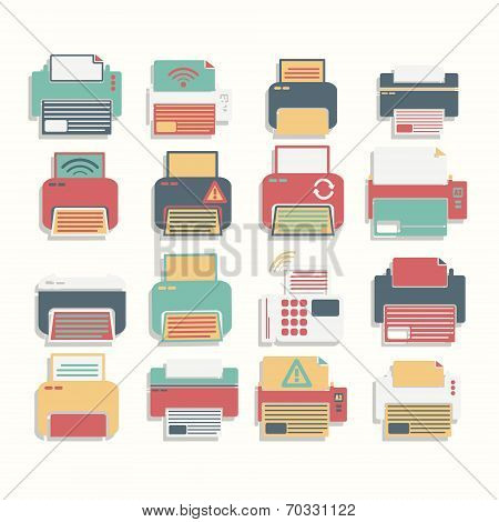 Icons  Printer full color Set