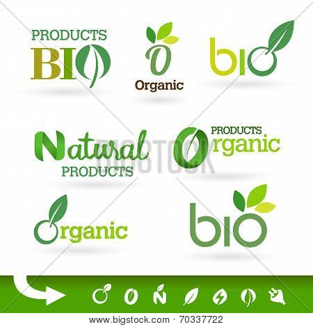 Set of organic-bio-natural  labels