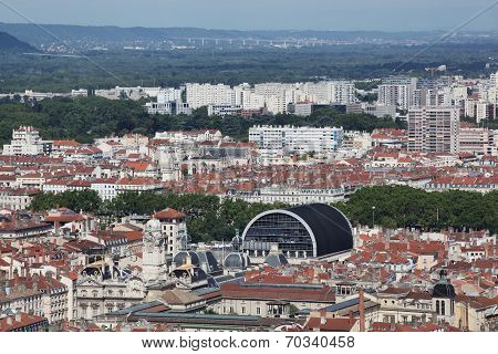 View of Lyon with opera