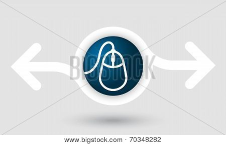 Abstract Frame With Two Arrows And Mouse Icon