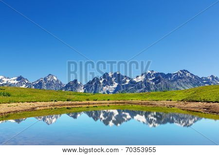Koruldi mountain lake, Georgia, Svaneti