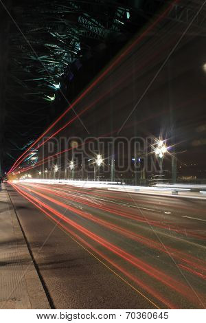 Newcastle / Gateshead Tyne Bridge Light Trails