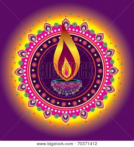 Diwali candle light