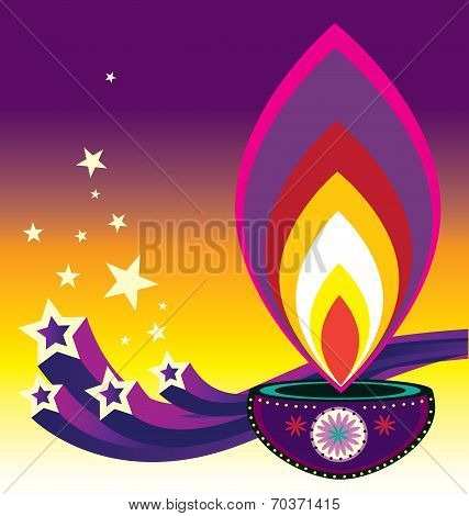 Diwali candle light
