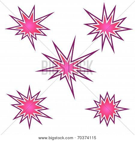 Bursting icon set