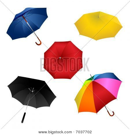 カラフルな傘セット