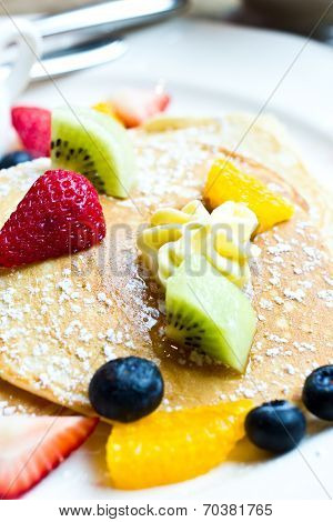 Fresh Fruit Pancakes.