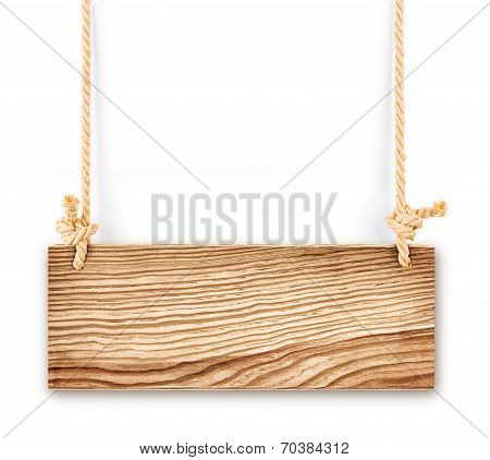 wooden sign isolated on a white background
