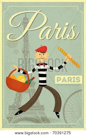 French Retro Card