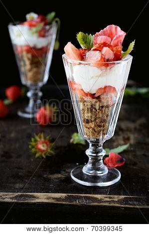 beautiful dessert with berries