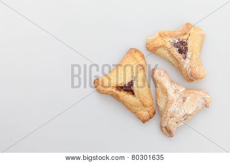 Traditional Jewish holiday food Purim Hamantaschen