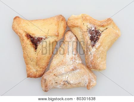 Traditional Jewish holiday food Purim Hamantaschen