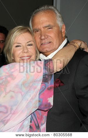 LOS ANGELES - JAN 14:  Katherine Kelly Lang, John McCook as the  Bold and Beautiful Celebrates 7000th Show at a CBS Television City on January 14, 2015 in Los Angeles, CA