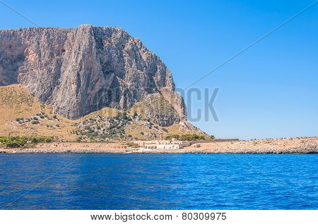 Old Tonnara And Mediterranean Sea In Zingaro Natural Reserve, Italy