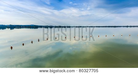 Weir At Altmuehl Lakewith Scenic Reflection