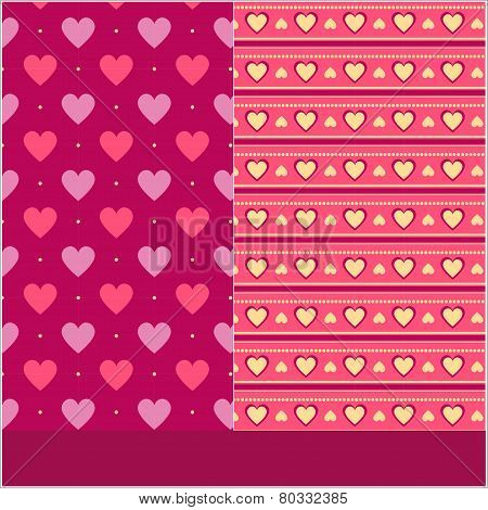 Valentines day. Abstract paper hearts. Love - Illustration