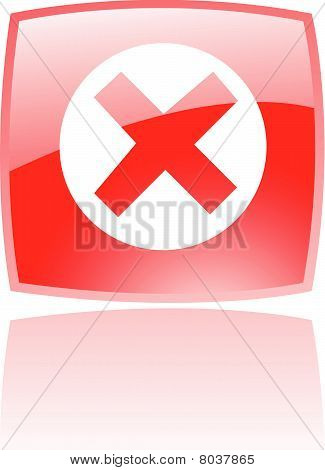 glossy rotes Fehlersymbol