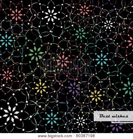 Colourful flower pattern background