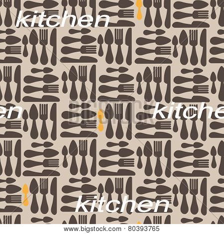 Kitchen Pattern. Vector Illustration