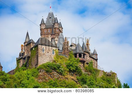 Close view of Cochem Imperial castle