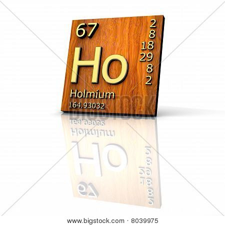 Olmio forma tavola periodica degli elementi - bordo legno