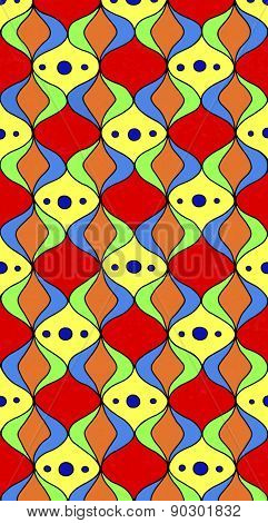Colorful wavy pattern. Abstract background texture. Hand drawing.