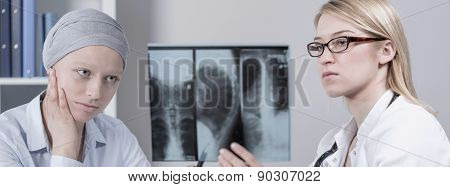 Businesswoman Having Brain Tumor