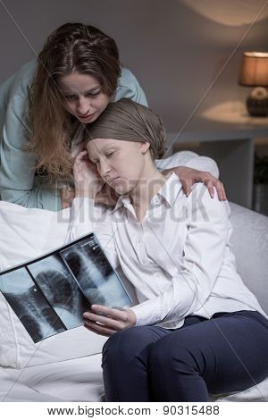 Despairing Cancer Woman