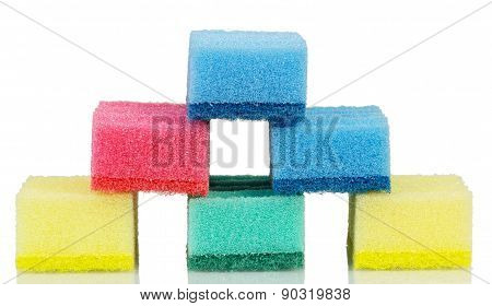 Cleaning sponges stack