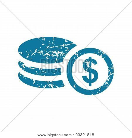 Grunge dollar rouleau icon