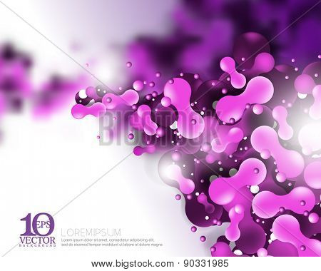 eps10 vector glossy science pink micro elements background
